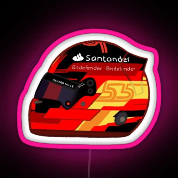 Carlos Sainz Helmet F1 2023 RGB Neon Sign