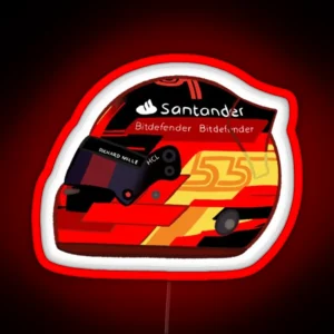 Carlos Sainz Helmet F1 2023 RGB Neon Sign