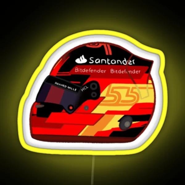 Carlos Sainz Helmet F1 2023 RGB Neon Sign