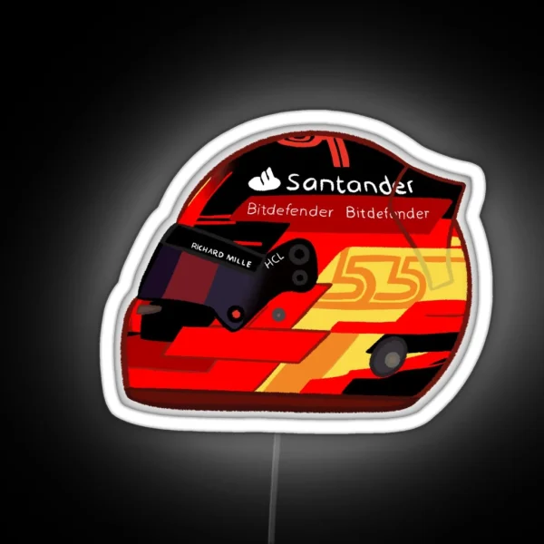 Carlos Sainz Jr 2023 Helmet RGB Neon Sign