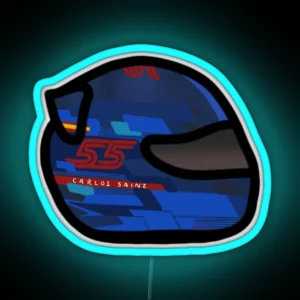 Carlos Sainz Miami Helmet 2024 RGB Neon Sign