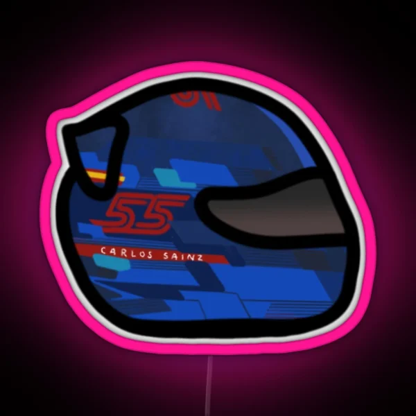 Carlos Sainz Miami Helmet 2024 RGB Neon Sign