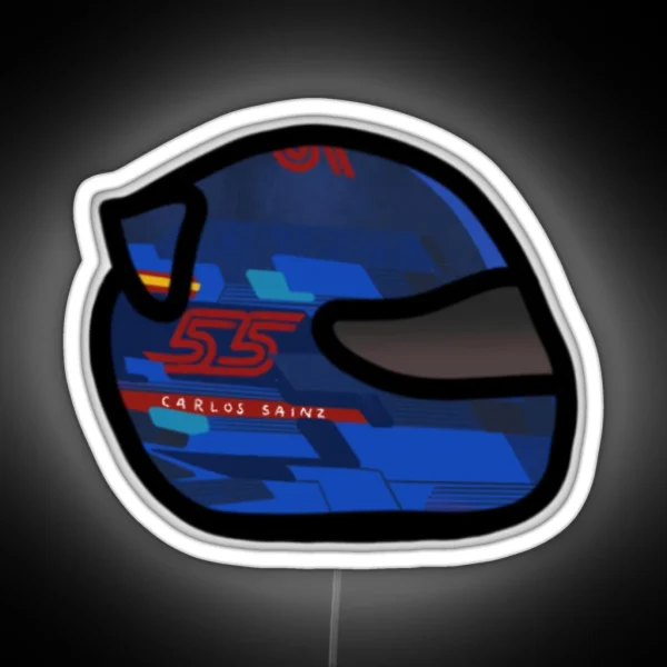 Carlos Sainz Miami Helmet 2024 RGB Neon Sign