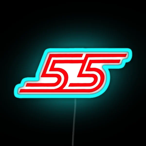 Carlos Sainz Number 55 RGB Neon Sign