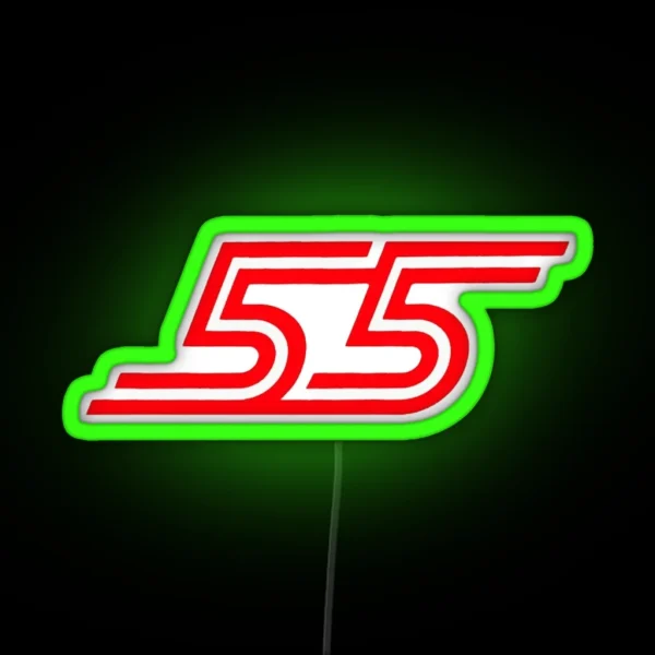 Carlos Sainz Number 55 RGB Neon Sign