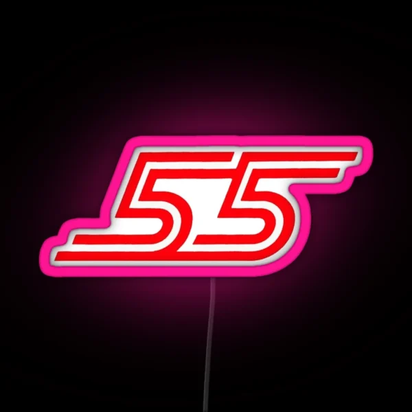 Carlos Sainz Number 55 RGB Neon Sign