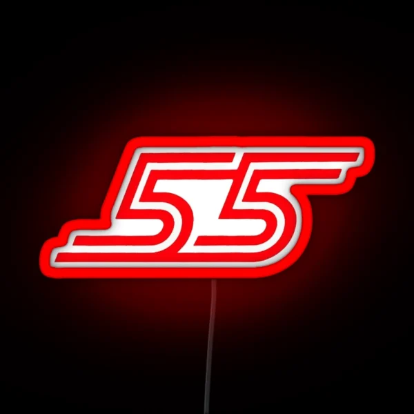 Carlos Sainz Number 55 RGB Neon Sign