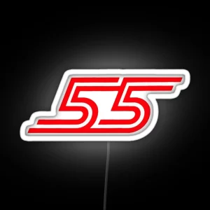 Carlos Sainz Number 55 RGB Neon Sign