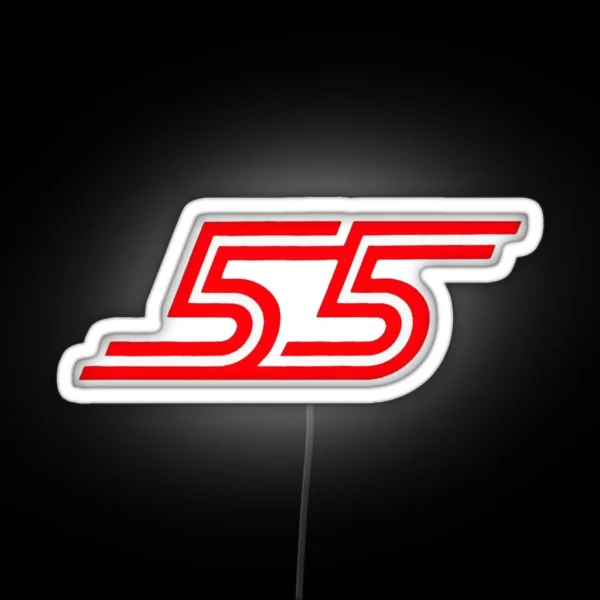 Carlos Sainz Number 55 RGB Neon Sign