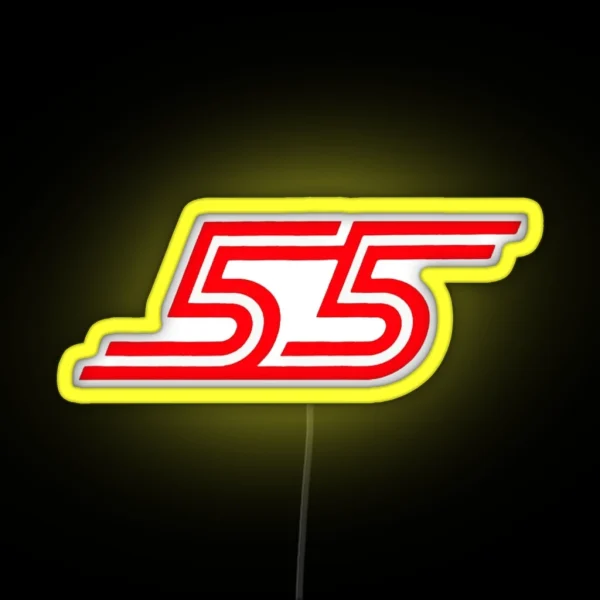 Carlos Sainz Number 55 RGB Neon Sign