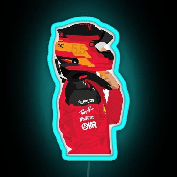 Carlos Sainz Scuderia Ferrari RGB Neon Sign