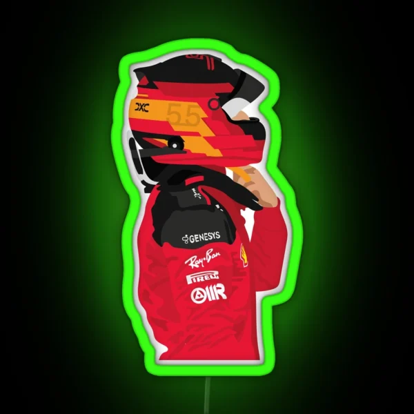 Carlos Sainz Scuderia Ferrari RGB Neon Sign
