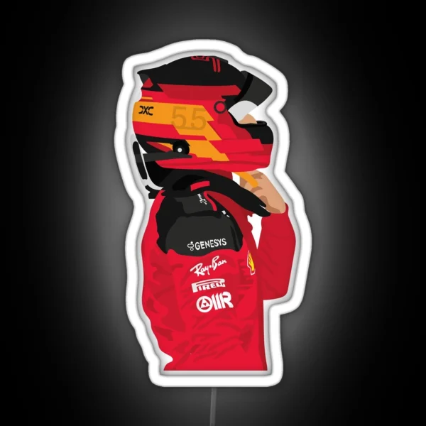 Carlos Sainz Scuderia Ferrari RGB Neon Sign