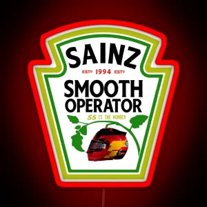 Carlos Sainz Smooth Operator 2023 RGB Neon Sign