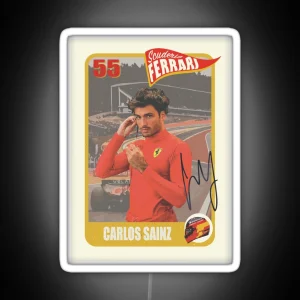 Carlos Sainz Trading Card RGB Neon Sign