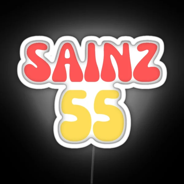 Carlos Sainz Typography RGB Neon Sign