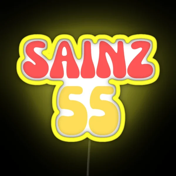 Carlos Sainz Typography RGB Neon Sign