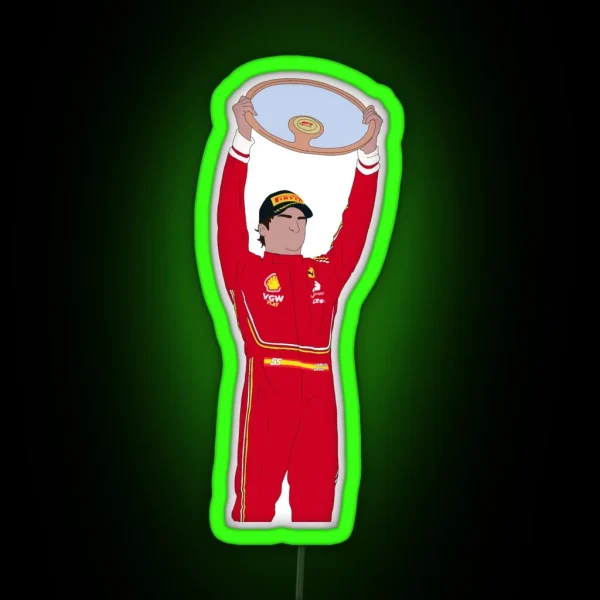 Carlos Sainz Win 2024 RGB Neon Sign