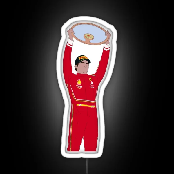 Carlos Sainz Win 2024 RGB Neon Sign