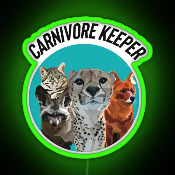 Carnivore Keeper RGB Neon Sign