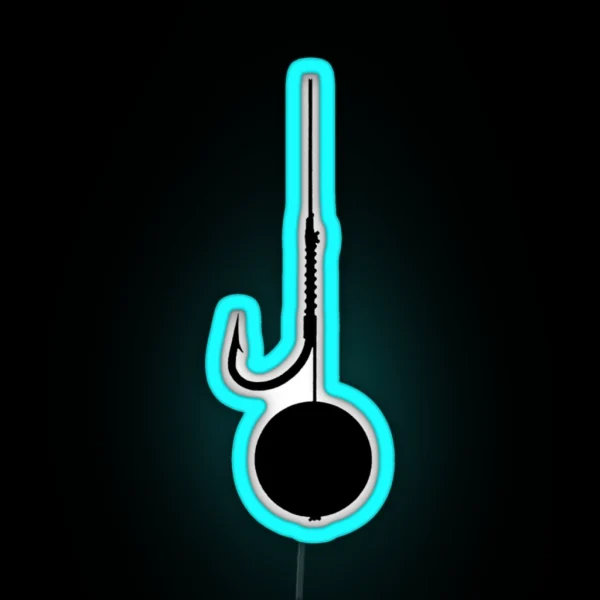 Carp Fishing Boilie Rig Hook RGB Neon Sign