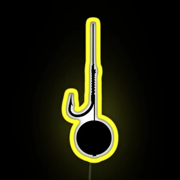 Carp Fishing Boilie Rig Hook RGB Neon Sign