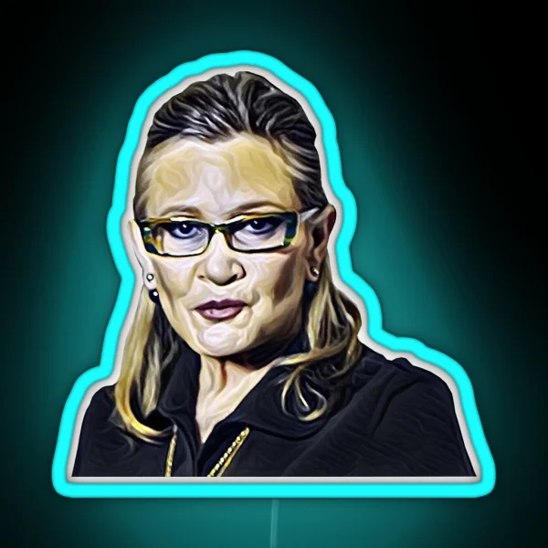 Carrie Fisher Cary Grant RGB Neon Sign