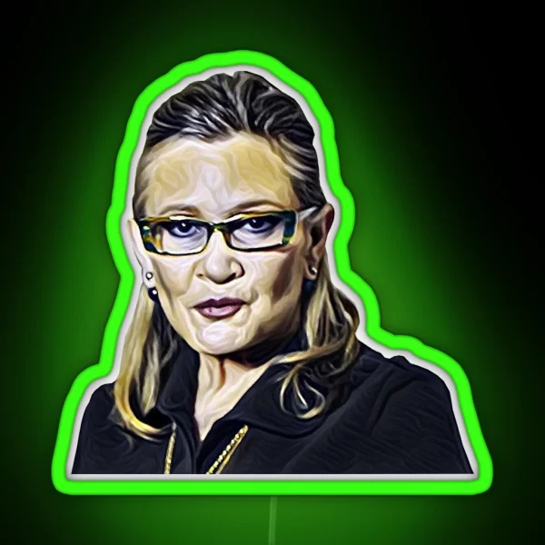 Carrie Fisher Cary Grant RGB Neon Sign