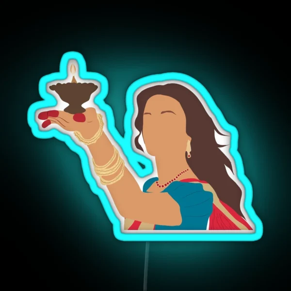 Cartoon Of Paro From Devdas RGB Neon Sign