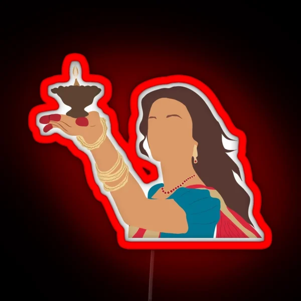 Cartoon Of Paro From Devdas RGB Neon Sign