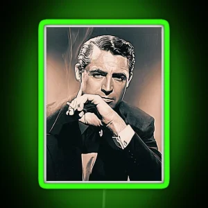 Cary Grant Art Vintage Painting D61 RGB Neon Sign