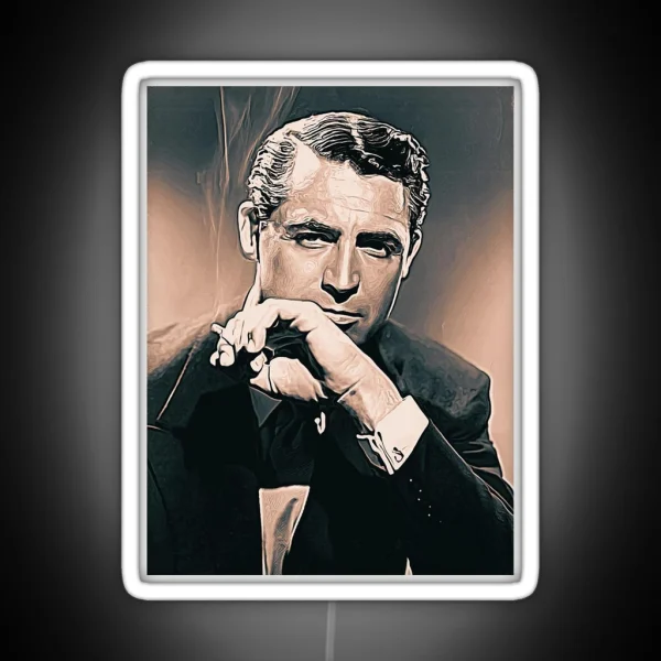 Cary Grant Art Vintage Painting D61 RGB Neon Sign