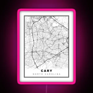 Cary Map RGB Neon Sign