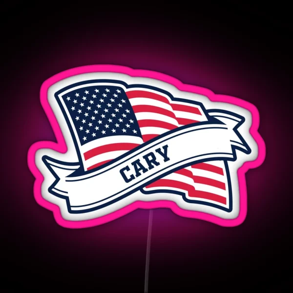 Cary My Hometown From North Carolina Love RGB Neon Sign