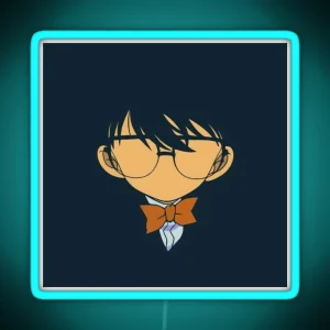 Case Closed Detective Conan Minimalist RGB Neon Sign