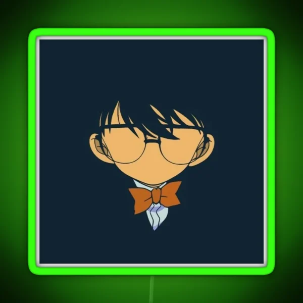 Case Closed Detective Conan Minimalist RGB Neon Sign