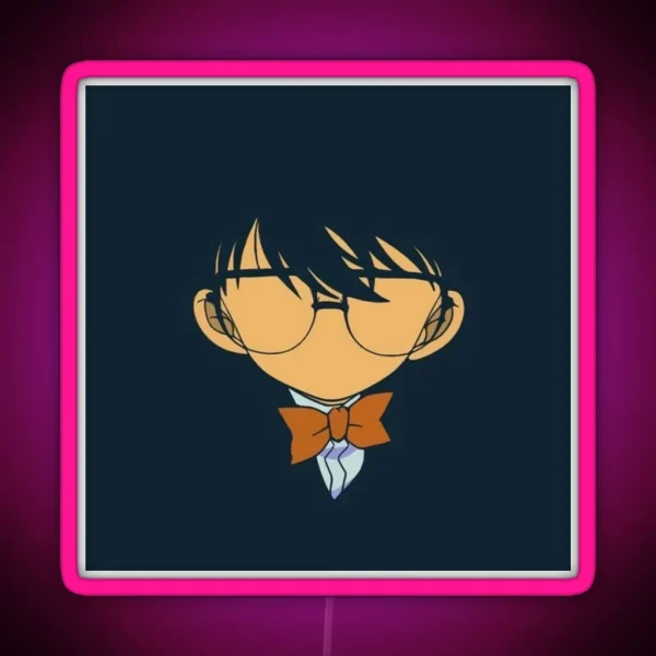 Case Closed Detective Conan Minimalist RGB Neon Sign