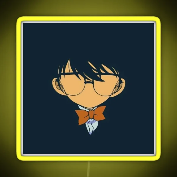 Case Closed Detective Conan Minimalist RGB Neon Sign