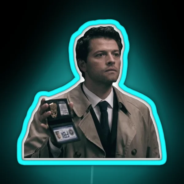 Castiel FBI Badge RGB Neon Sign