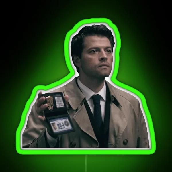 Castiel FBI Badge RGB Neon Sign