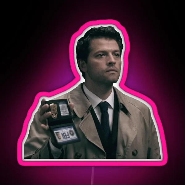Castiel FBI Badge RGB Neon Sign