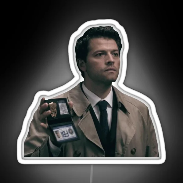 Castiel FBI Badge RGB Neon Sign