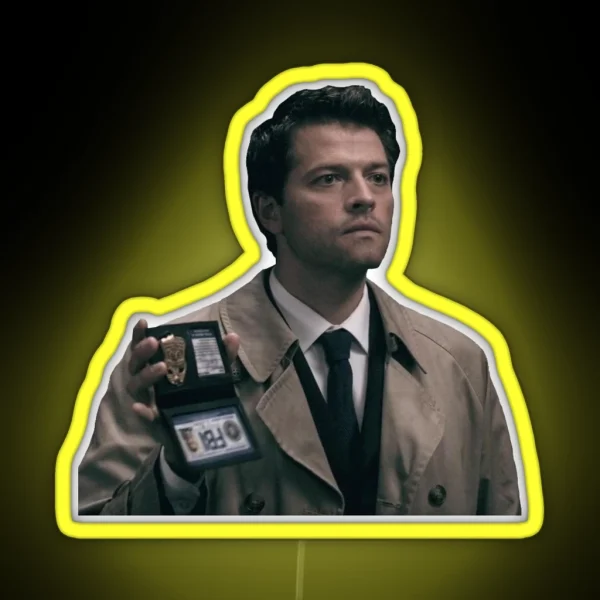 Castiel FBI Badge RGB Neon Sign