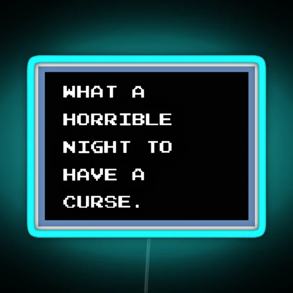 Castlevania What A Horrible Night To Have A Curse RGB Neon Sign