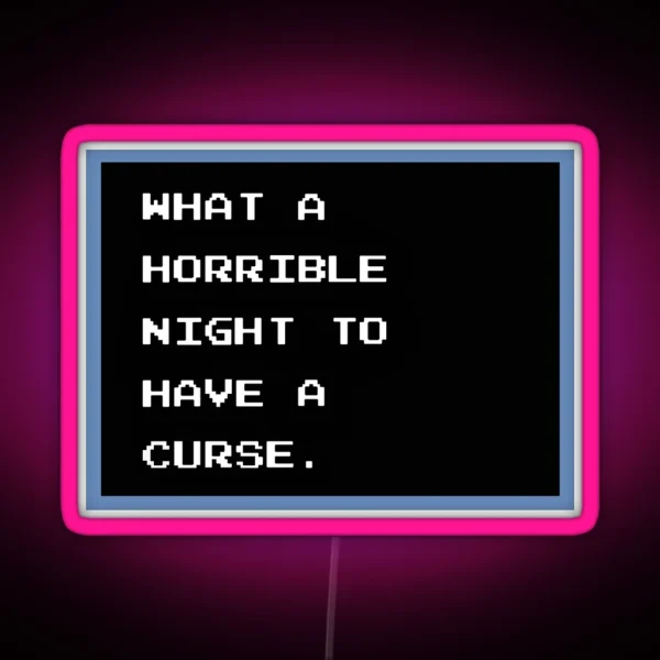 Castlevania What A Horrible Night To Have A Curse RGB Neon Sign