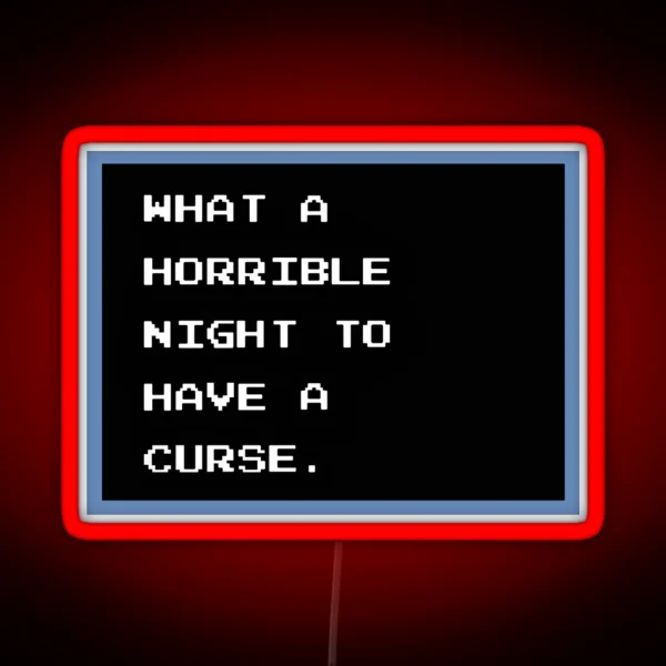 Castlevania What A Horrible Night To Have A Curse RGB Neon Sign