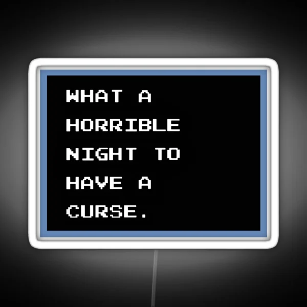 Castlevania What A Horrible Night To Have A Curse RGB Neon Sign