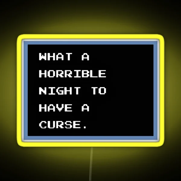 Castlevania What A Horrible Night To Have A Curse RGB Neon Sign