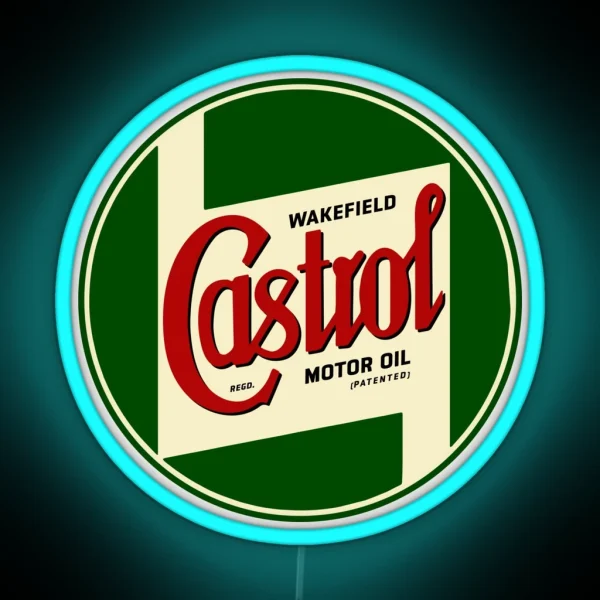 Castrol Motor Oil Vintage Logo 1950s RGB Neon Sign