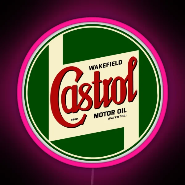 Castrol Motor Oil Vintage Logo 1950s RGB Neon Sign